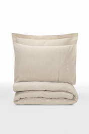 L'essentiel linge de maison Forbes Juego de funda de edredón doble Crema